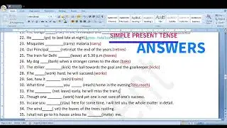SIMPLE PRESENT TENSE TEST and explanation || ENGLISH GRAMMAR