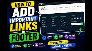 How Add Important Links in Footer