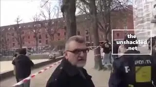 Raw Footage Rasmus Paludan Quran throwing- Copenhagen Denmark