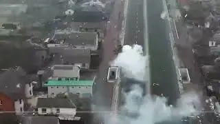 Обстрел российской колонны.