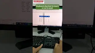 Keyboard shortcut to insert row and column in excel 