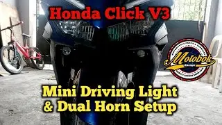 Honda Click V3 Mini Driving Light and Dual Horn Setup ❗