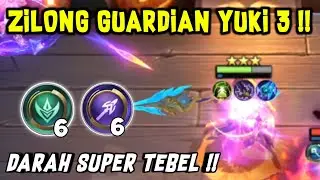 ZILONG GUARDIAN YUKI SKILL 3 !! AUTO GAK BISA MATI !! MAGIC CHESS MOBILE LEGENDS