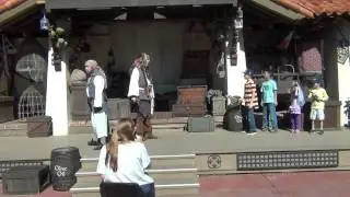 10 year old Justin Epcot Pirates of the Carribean Sword Fight with Jack Sparrow