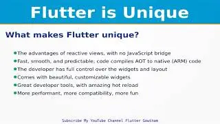 What makes Flutter unique? | Mobile(Android,iOS),Web,Desktop,Embedded