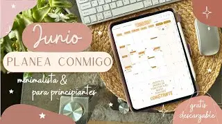 🤎 Planea conmigo Junio | Planificación digital principiantes | Minimalista | Planea con Goodnotes