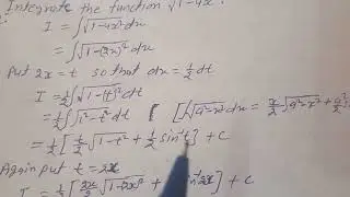 Integrate the function √(1 - 4x²) .