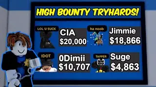 COLLECTING HIGH BOUNTIES from TRYHARDS in Roblox Jailbreak!