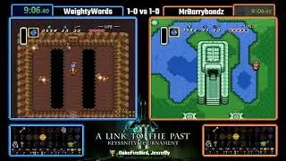 WeightyWords vs MrBarrybondz. ALTTPR Keysanity Tournament 2018