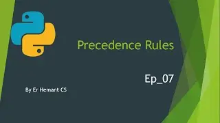 Precedence Rules|| Round Function||Python || In Hindi