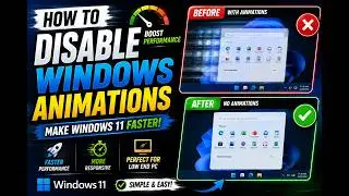 How to Disable Windows Animations in Windows 11