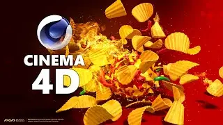 Learn How to create hot chips modeling materials and render by cinema 4d