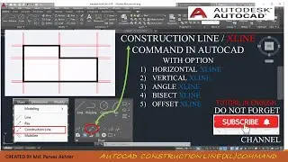 How to Draw construction line in AutoCAD# XLine in AutoCAD #AutoCAD 2019# construction line in Hindi