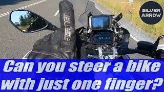 Steering a bike with just 1 finger - short demo