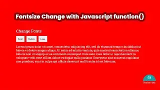 How to change website fontsize with Javascript