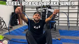 Front Steel Braided Brake Line Installation. (No Shop Needed DIY)