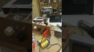 One tube Regenerative receiver acting as transmitter