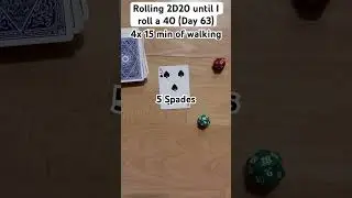 Rolling 2D20 until I roll a 40 (Day 63)