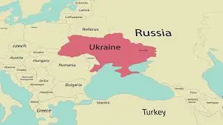 Animated map of Ukraine with borders
