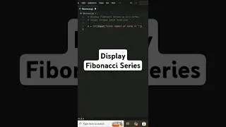 Fibonacci Series in Python!🔢✨  