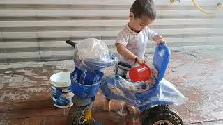 Baby Washing her Cycle