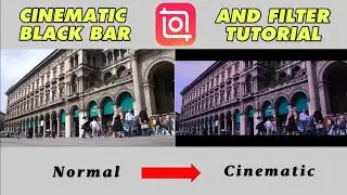 How to edit cinematic black bar and filter in inshot
