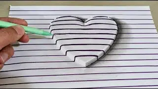 3d drawing easy, 3d drawing on paper 3 boyutlu çizimler