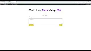 Droip: Multi Step Form Using Tab Element