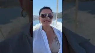 Nurgül Yeşilçay'ın tatilde yat paylaşımı