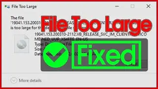 How to Fix: File is Too Large For the Destination File System in 2020 (USB or Any Device) ✔✔✔