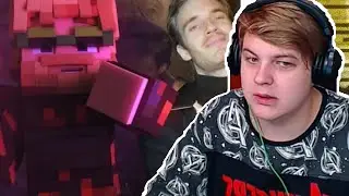 Пятерка Смотрит: НОВЫЙ КЛИП ПЬЮДИПАЯ - Mine All Day (Minecraft Music Video) Реакция Пятерки