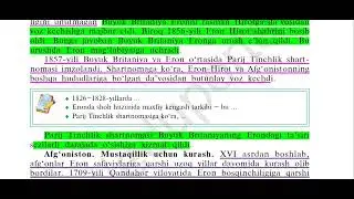 31-MAVZU: 1800 1870 yillarda Eron va Afg'oniston.