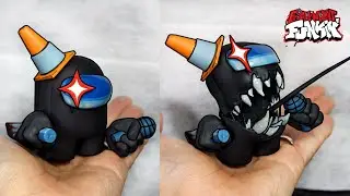 [FNF] Making Black Impostor V3 Sculpture Timelapse [Among us] - Friday Night Funkin' Mods