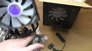 Распаковка башни для процессора, 2 кулера 120 мм, 6 тепловых трубок RGB PWM