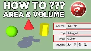 How to Calculate / Measure Area & Volume in Sketchup Objects _ Sketchup Tutorial
