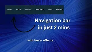 Navigation Bar by Html & Css - Hover Effect #navigationbar #html #css #hovereffect