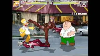 Mugen Battles the 2nd wave 2: Homer Simpson and Peter Griffin vs Ultraman Leo and Astra