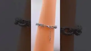 Hip Hop Studded Curb Chunky Links 18K Silver Chain Bracelet For Women