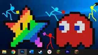 Stickman vs Arcade Games ~ Stickman Minecraft Animation