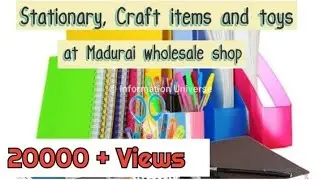 Stationery, craft items and toys for students at Madurai wholesale shop