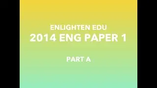 [DSE 2014 English Paper 1] Part A