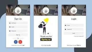 Sign Up and Login Screen UI Design | Adobe XD Tutorial