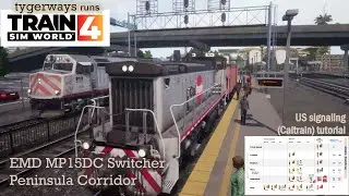 US Signaling (Caltrain): Freight Speed Signaling | Mileage, Station and Speed Signs (TSW tutorial)