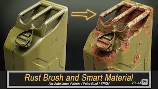 Substance Painter Metal Rust Effect Smart Material and Brush