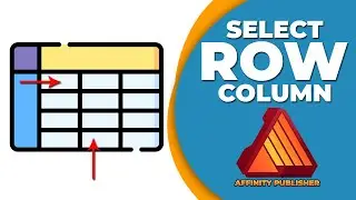 How to select row and column in affinity publisher table