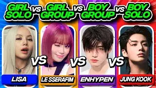 ✨GIRL GROUP vs BOY GROUP vs BOY SOLO vs GIRL SOLO | SAVE ONE KPOP SONG✨- FUN KPOP GAMES 2024