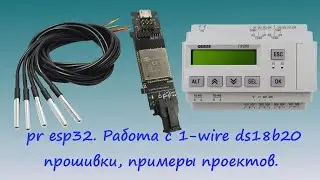 Working with 1-wire DS18B20. Project examples.