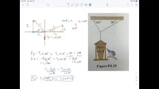 How to Solve Tension in Three Cables - Hanging Mass with Unequal Angles (Hard)
