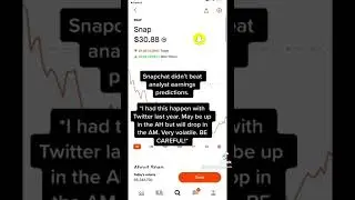 Stock Update: Snap Earnings