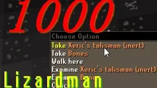 Loot from 1000 lizardman (Oldschool runescape)